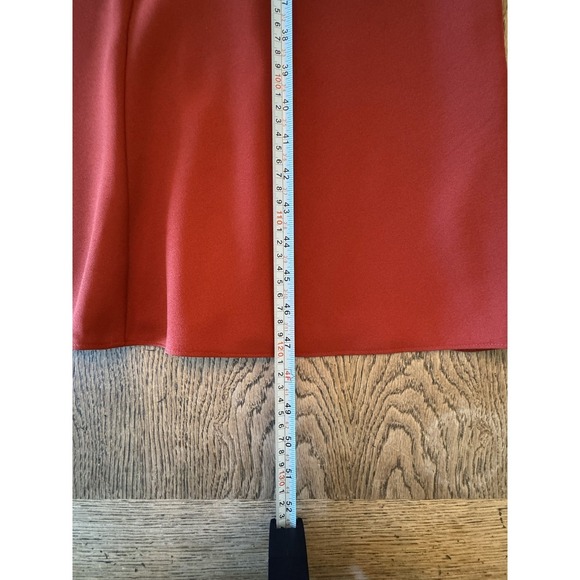 Coach 1941 Red Silk Bow Neck Long Sleeve Midi Dress Size 8 Vintage Style Runway - Picture 11 of 11